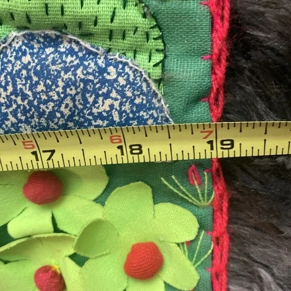 VTG Peruvian Arpillera 3D folk art applique embroidery wall art - Picture 14 of 16